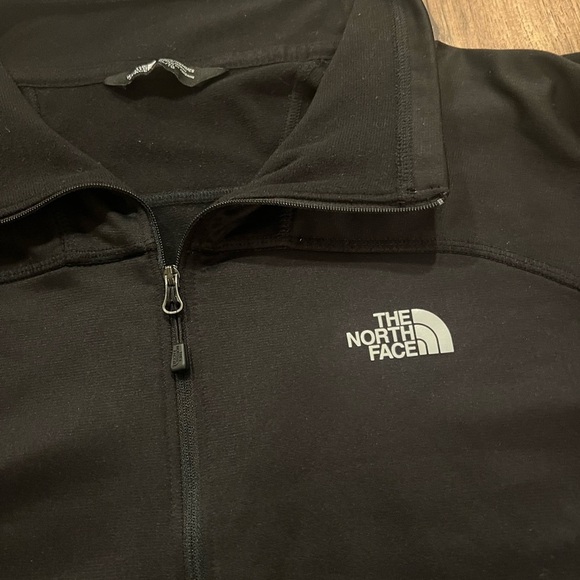 THE NORTH FACE 1/4 Zip Pullover Mens XL Black fleece EUC - Picture 2 of 3